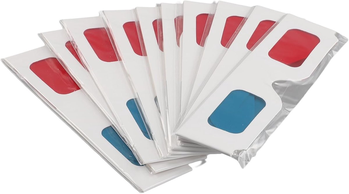 3D Brillen - Stereoscopen Papier - Films Kijken - Rood Blauw Papier - 140x40mm