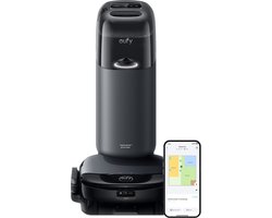 eufy Clean S1 HydroJet Robot Stofzuiger met Moppfunctie, All-in-One Station, Revolutionair Reinigingssysteem, Altijd Schone Mop, Auto Lift Mop, Slimme Obstakeldetectie, voor Huisdierharen.