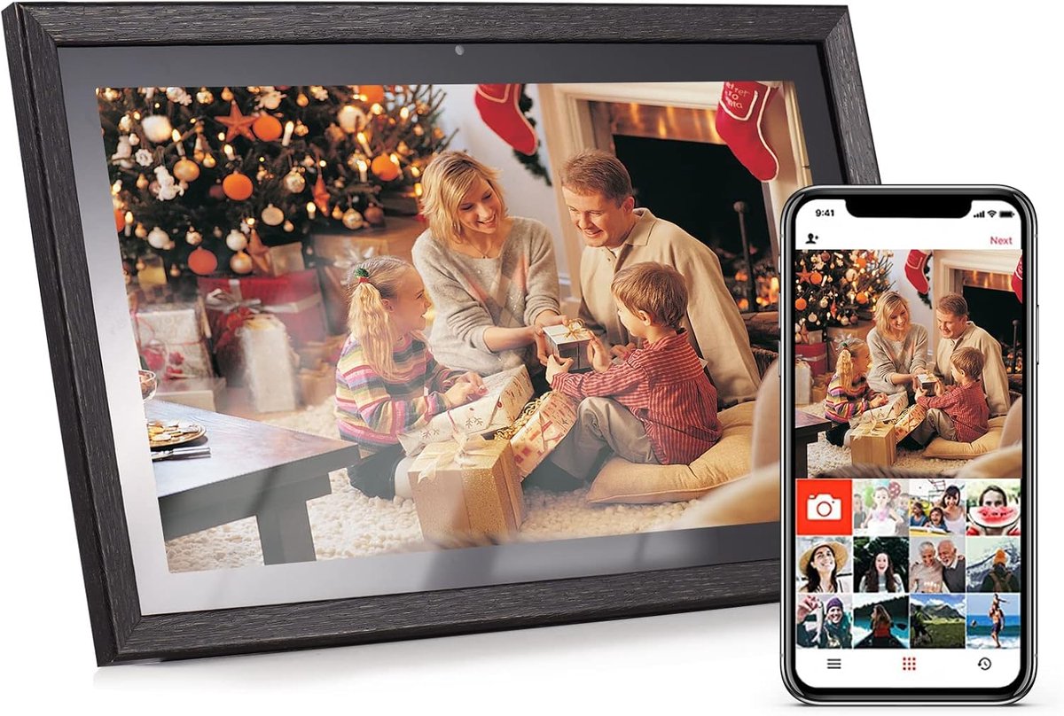 Digitale Fotolijst - Smart Fotolijst - Herinneringen Delen - WiFi Cloud Functie - 18.5 Inch Scherm