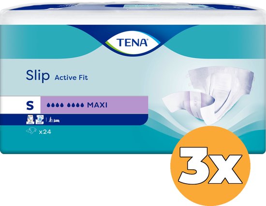 Tena Slip Active Fit Maxi Small - 3 paquets de 24 pièces