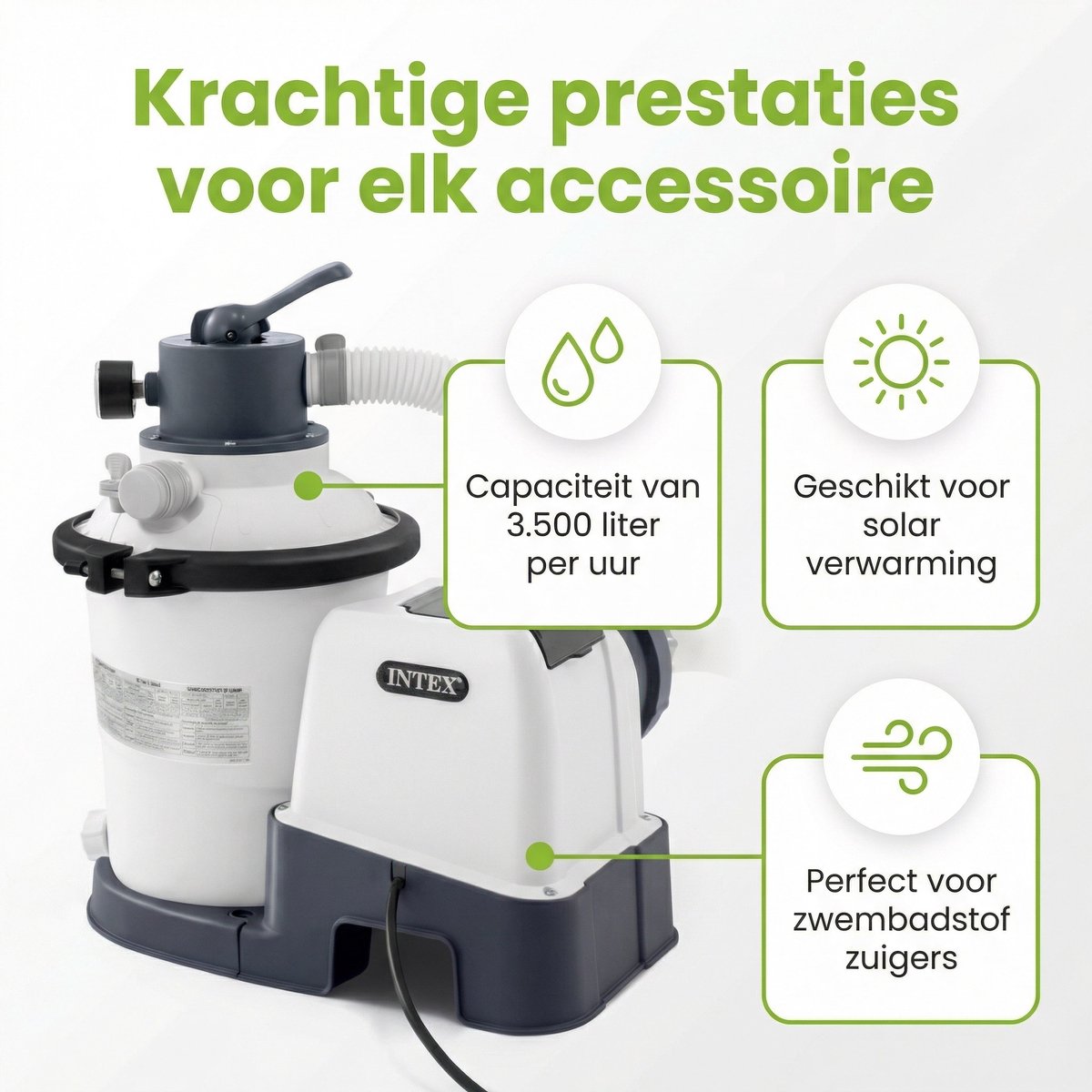 Intex 26642GS Zandfilterpomp - SX925 - 2000 liter per uur - Zwembadfilterpomp - Zandfilter - Filterpomp - Zwembadwater - Zwembad – foto 6