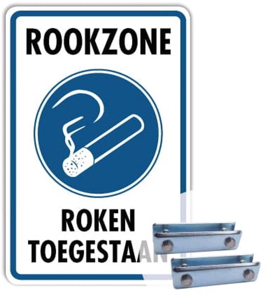 Paneau Rookzone Bord Rookzone - Roken toegestaan - Weerbestendig Aluminium - 40x60 cm ...