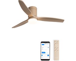 CREATE - Stille 40W plafondventilator met technische ABS bladen in verschillende maten - S - Met licht - WIFI - WIND CALM