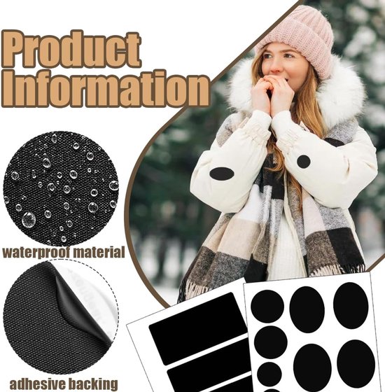 Reparatiepatches Kleding - Zelfklevend Nylon - Snelle Kledingreparatie - Waterdicht Scheurbestendig - 4 Stuks 2 Maten - Zwart van Merkloos — afbeelding 5