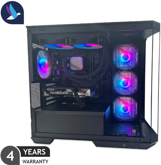 MSI Pano Gaming PC - AMD Ryzen 9 9900X - NVIDIA RTX 5070 Ti - 32 GB RAM - 1 TB SSD - WiFi - BT - Waterkoeling