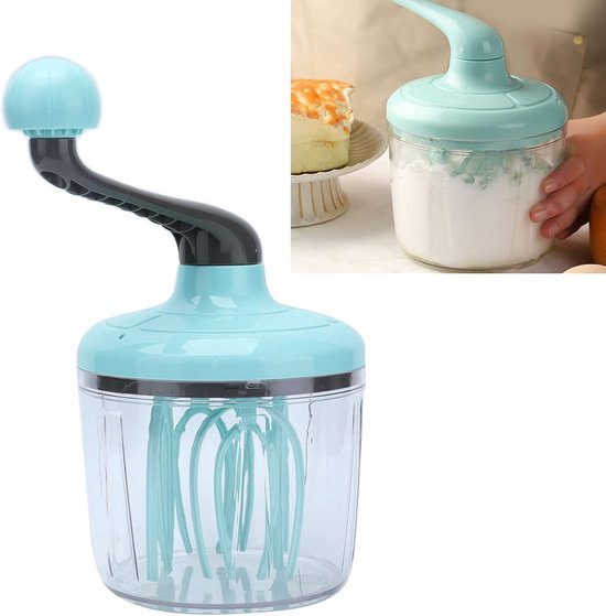 Handmixer - Keukenmixer Klopper - Snel Beslag Maken - Afneembare Handgreep - 12.5 cm Basis - Lichtgroen van Merkloos — afbeelding 3