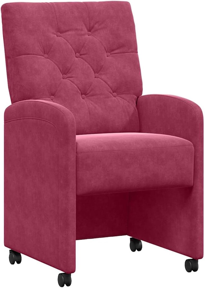 Eetkamerstoelen 2 stuks - Gestoffeerde stoelen - Comfortabel zitten - Met handige wieltjes