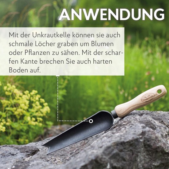 Onkruidtroffel - Onkruidsteker - Tuinonderhoud - Gemaakt van boorstaal - 32 cm lengte van Merkloos	 — afbeelding 4
