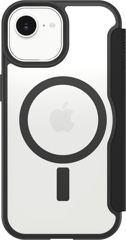 OtterBox React Folio pour série MagSafe pour Apple iPhone 16/15/14/13, transparent/noir - Geen emballage