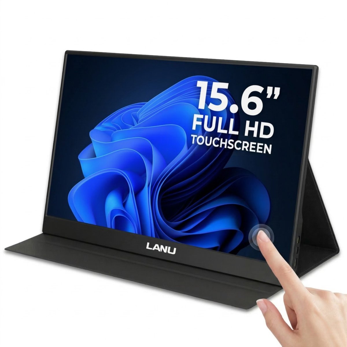 Portable Monitor Flex 15.6" Touchscreen - Full HD Draagbare monitor - Draagbaar scherm met USB-C & HDMI - Plug & Play - Incl. Beschermhoes