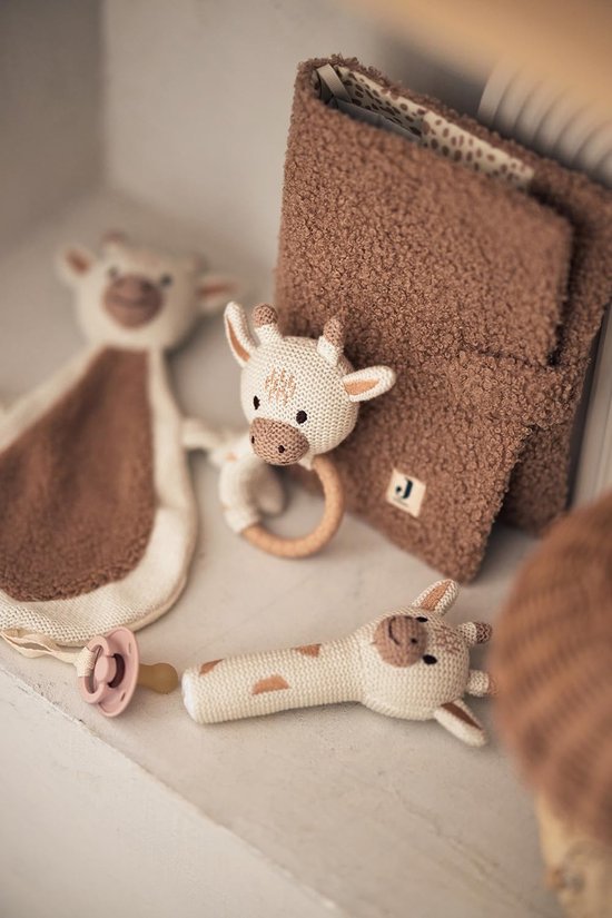 Knuffeldoekje Giraf - Speendoekje Baby - Baby Comfort - Extra Zacht Fleece - 29x20 cm - Wit Beige — afbeelding 4