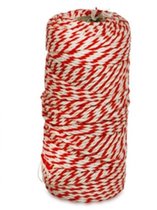 KitchenBasics Rolladetouw - Rood/wit - 80 m