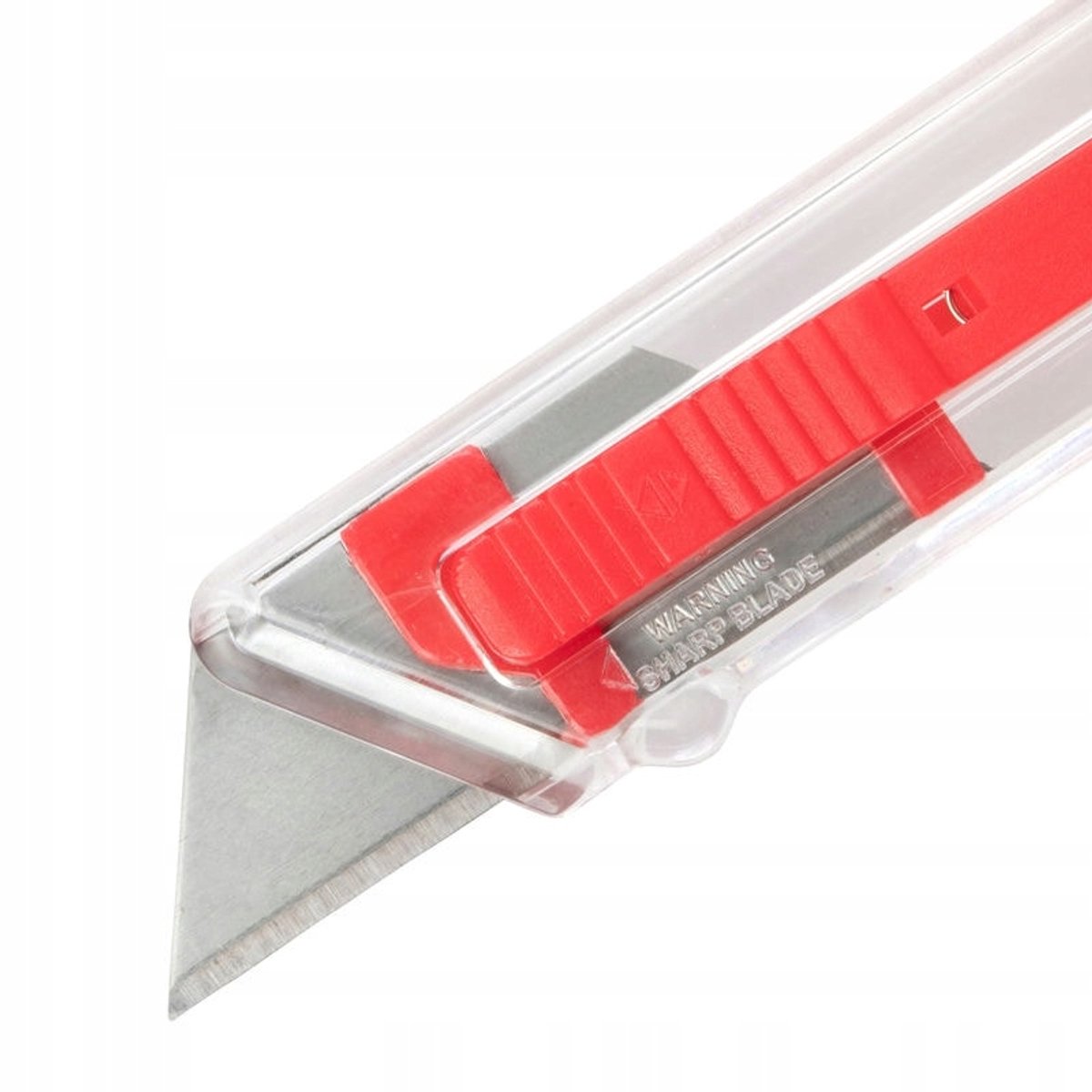 Heykapak Serie - Veilig Kartonmes - Rood/Transparant - Trapezium Mes - Lichtgewicht