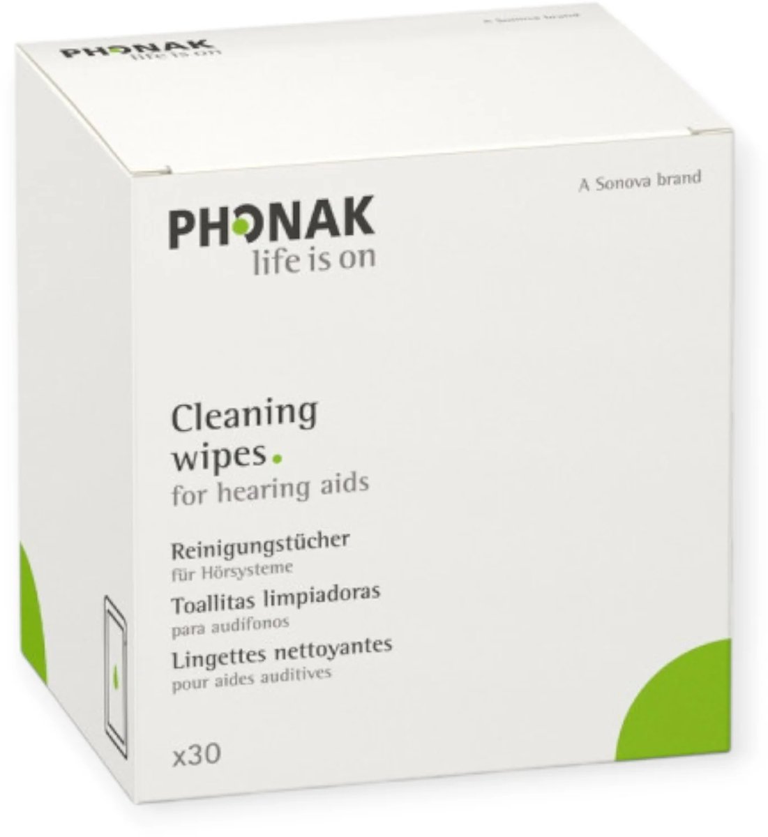 Phonak reinigingsdoekjes - 30 stuks - per stuk verpakt