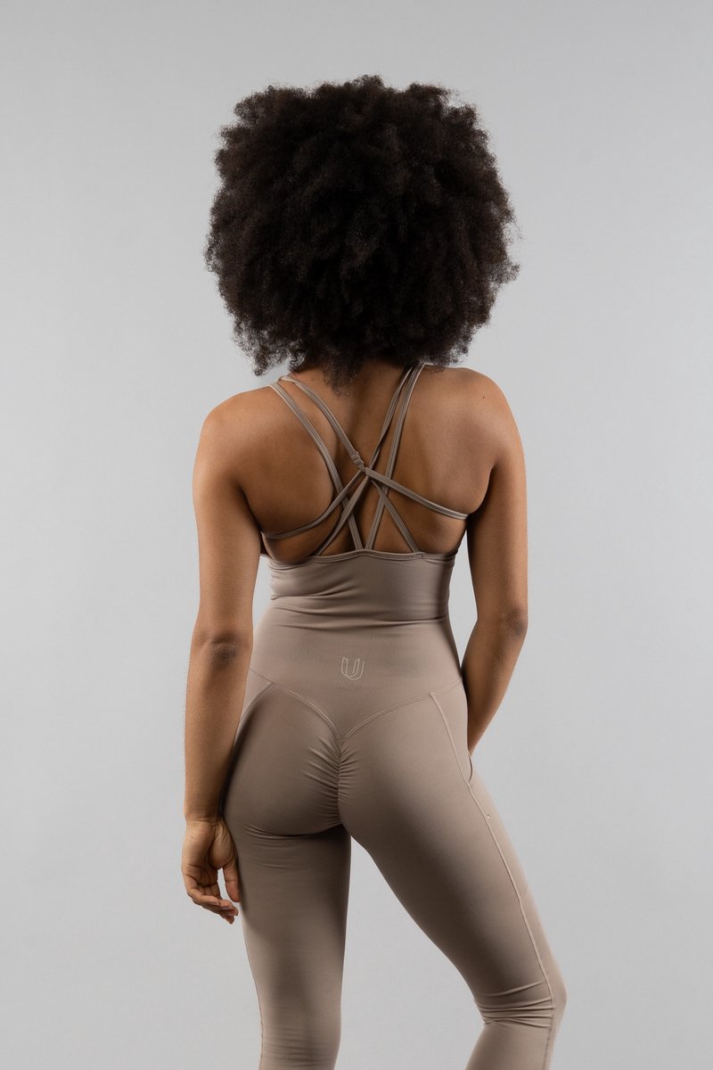 Unveil Active-Jumpsuit- Desert Taupe XS