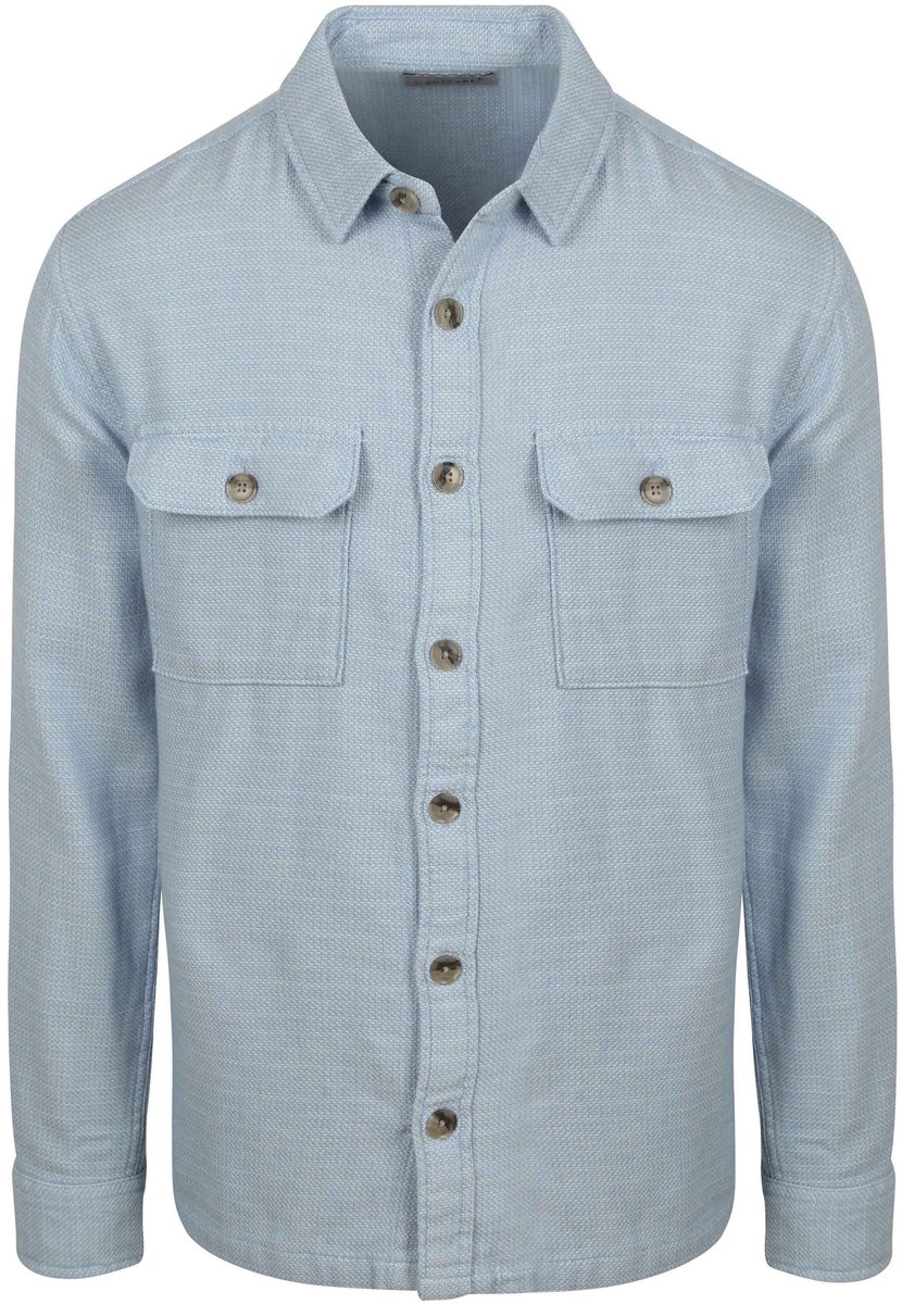 Suitable Overshirt Structure Lichtblauw - Maat S - Heren