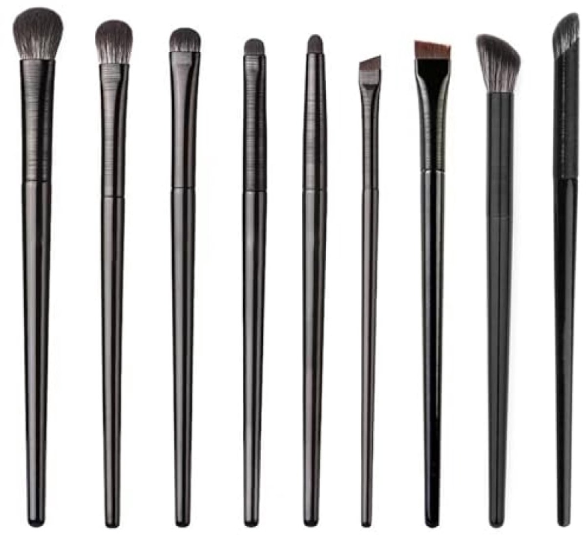 Make-upkwastenset van 9 stuks, synthetische borstels voor oogmake-up, contour en definiëren