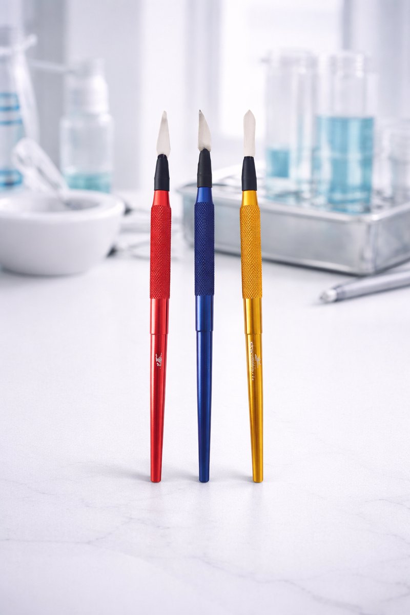 Belux Surgical Instruments / Tandarts - Keramische Boetseerinstrumenten ( Ceramic sculpting instruments) - Set van 3