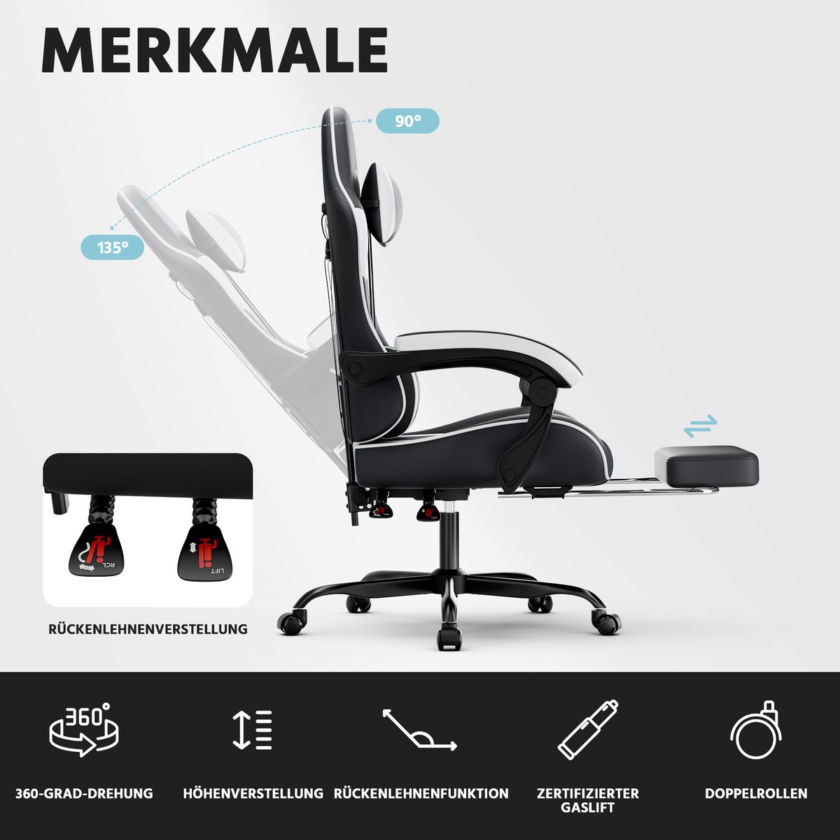 Anji HongHai Ergonomische Bureaustoel - Rugondersteuning - afbeelding 3