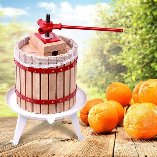 ACXIN Manuele Fruitpers met Gietijzeren Hendel - Mechanische Saftpers met Persdoek, Geschikt voor Appels, Bessen en Wijnbereiding, Capaciteit 12L van ACXIN — afbeelding 3