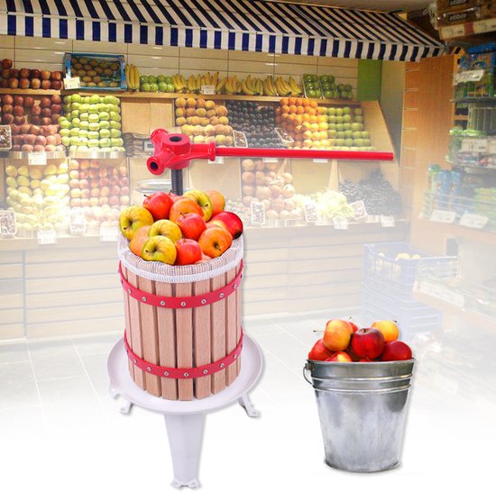 ACXIN Manuele Fruitpers met Gietijzeren Hendel - Mechanische Saftpers met Persdoek, Geschikt voor Appels, Bessen en Wijnbereiding, Capaciteit 6L van ACXIN — afbeelding 4