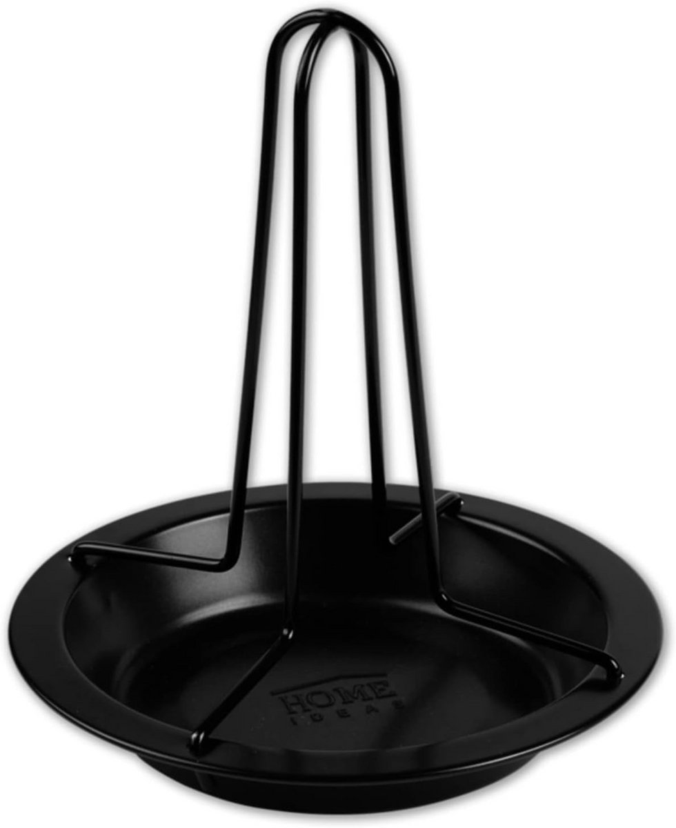 Kiphouder met bak - Kipbrader grill - Sappige kip braden - Antiaanbaklaag - Demontabel - Zwart