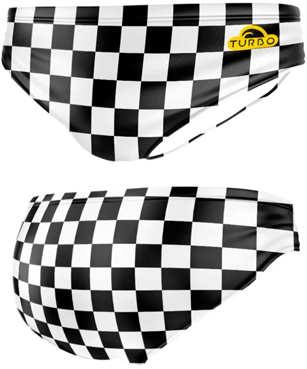 Turbo Squares Wp Zwemslip Wit,Zwart M Man