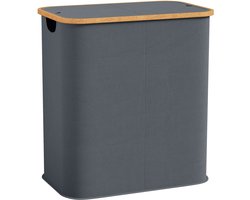 HOMCOM Wasmand - Vliesstof - 54x34x58,5 cm - Grijs