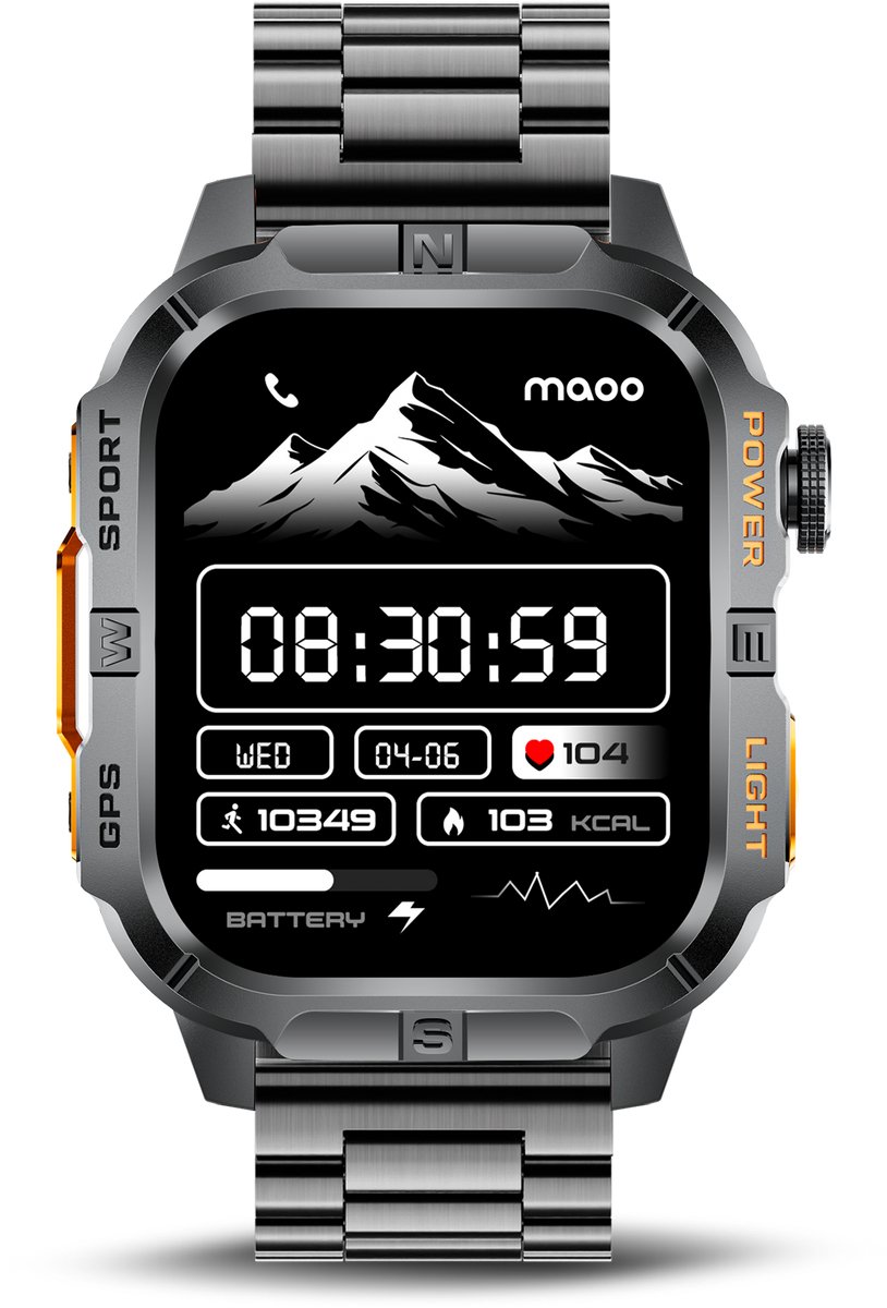 Maoo FORGE GPS Square Smartwatch Heren met Hartslagmeter - afbeelding 2