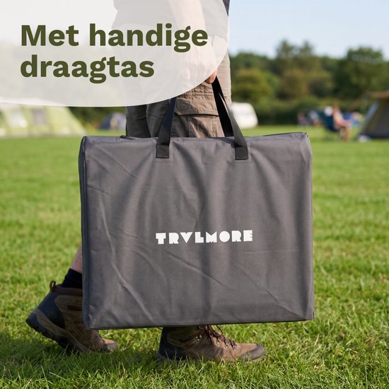 TRVLMORE Campingkast XL - Campingkeuken - 90KG Draagvermogen - Aluminium Frame - Inklapbaar - Incl. Draagtas - 50x60x97CM - Grijs van Merkloos — afbeelding 4