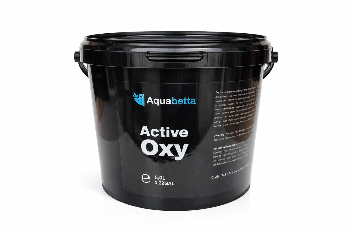 Aquabetta Active Oxy 5L - Algenbestrijder voor vijver - Effectief tegen draadalgen - Op basis van zuurstof