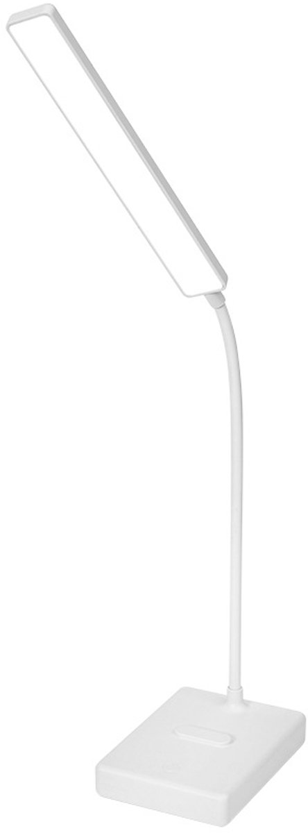 Draadloze LED-bureaulamp, oplaadbaar via USB, 2000 mAh, werkt op batterijen, aanraakschakelaar, 3 LED-kleuren, 6 helderheidsniveaus, dimbaar, draagbare tafellamp voor lezen, studeren, kantoor, studentenkamer