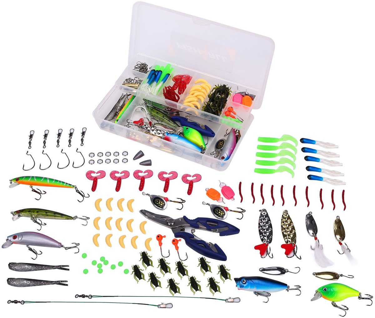 Fish4All Multi Kunstaasbox Met Vistang (103pcs) - Kunstaas Set