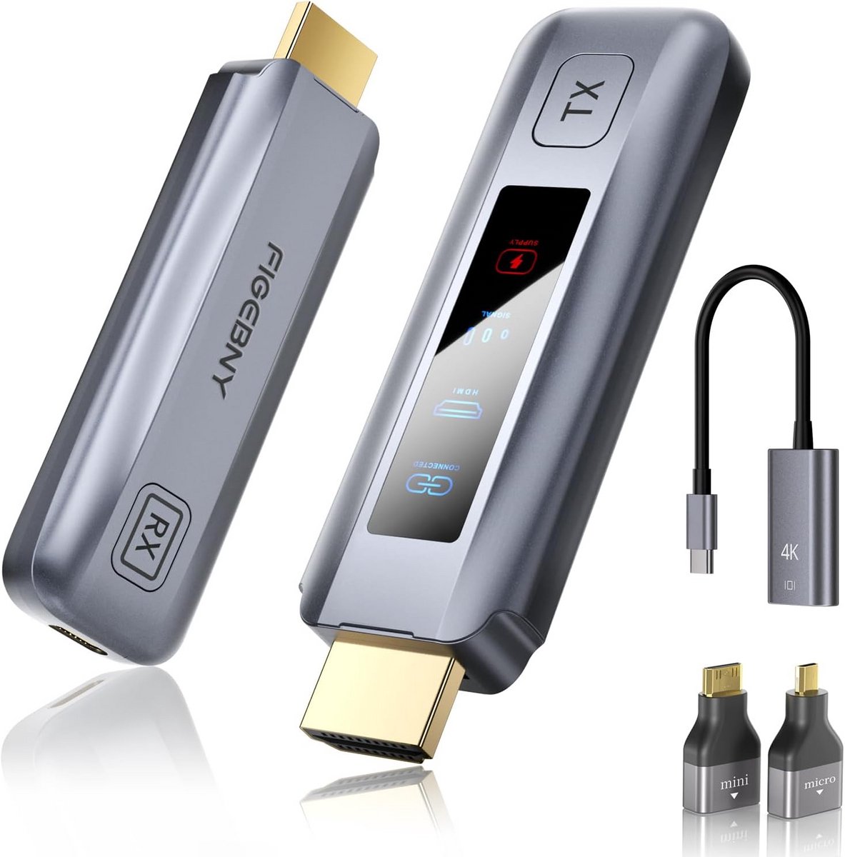 Draadloze HDMI Set - Video Zender Ontvanger - Scherm Delen - 50 Meter Bereik