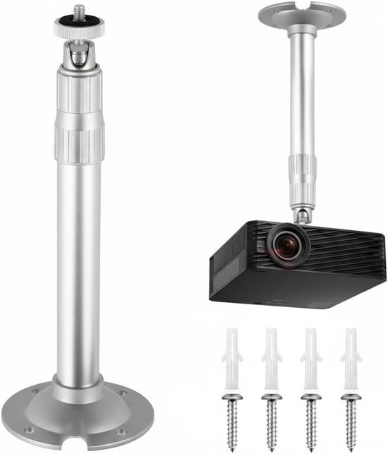 Aluminium projector plafondhouder 360° verstelbaar voor mini camera’s, tot 5 kg, universele beugel