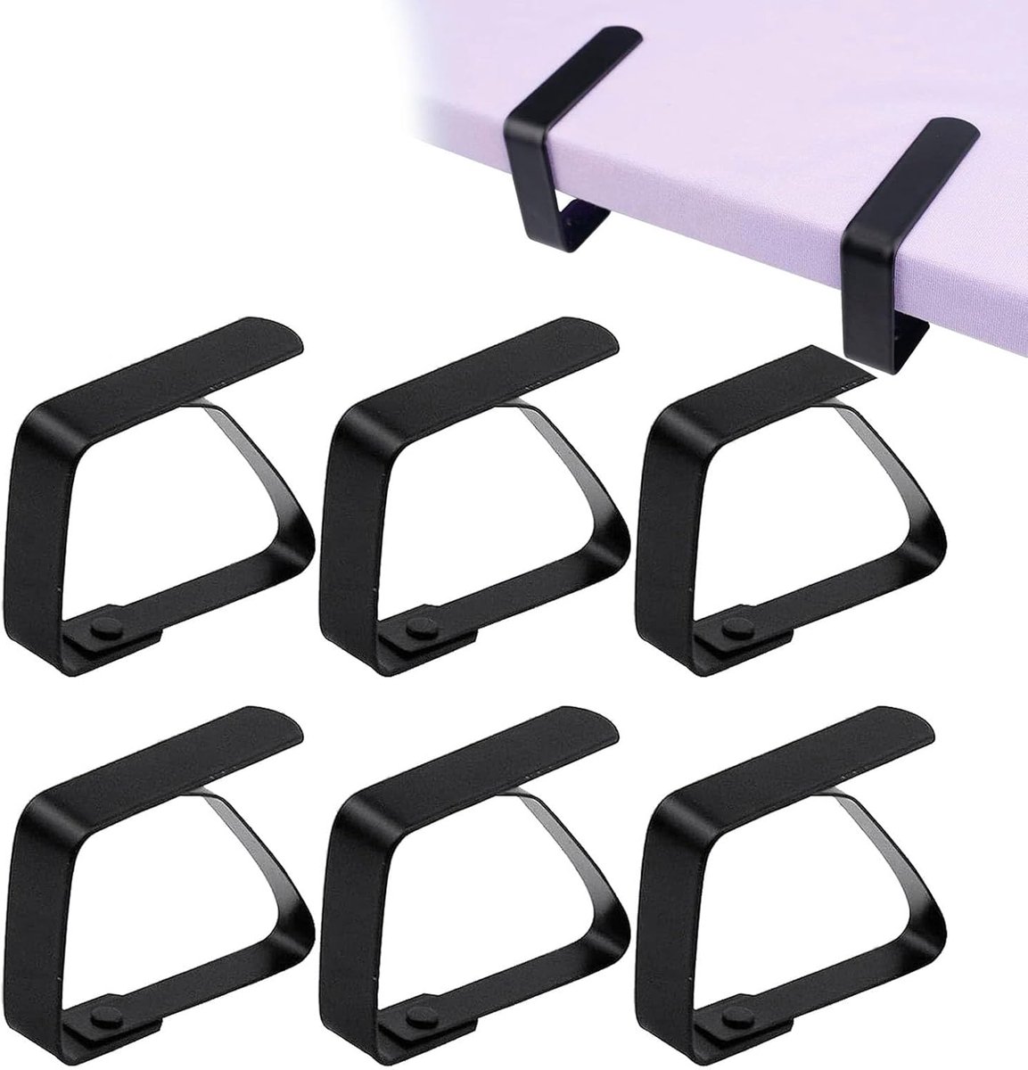 6 Stuks Tafelkleedklemmen Groot - RVS voor Buiten - Picknicks, Feesten & Bruiloften