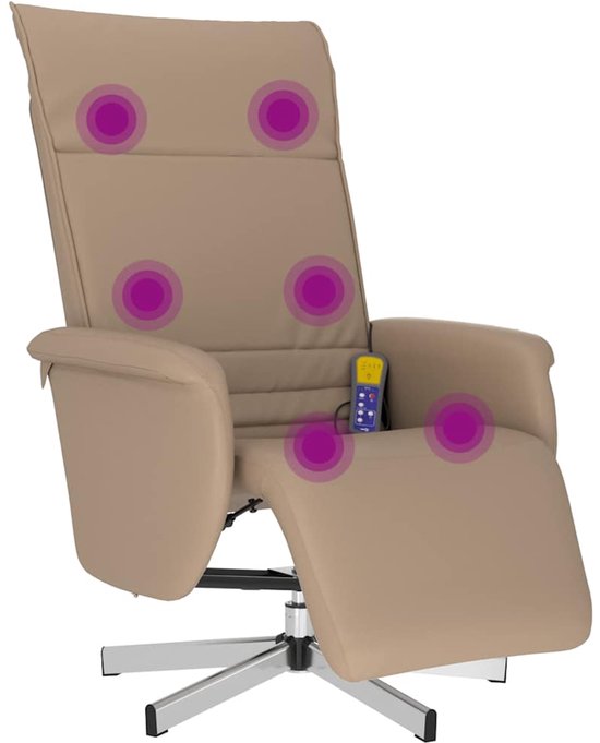 vidaXL Massagestoel Verstelbaar met Voetensteun Kunstleer - vidaXL - €181,99