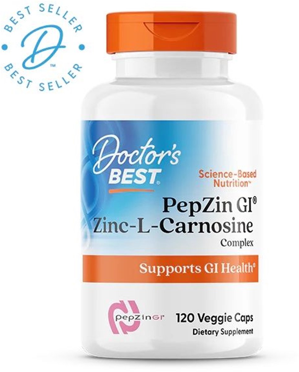 Doctor's Best PepZin GI Zinc-L-Carnosine complex - 120 vegetarische capsules