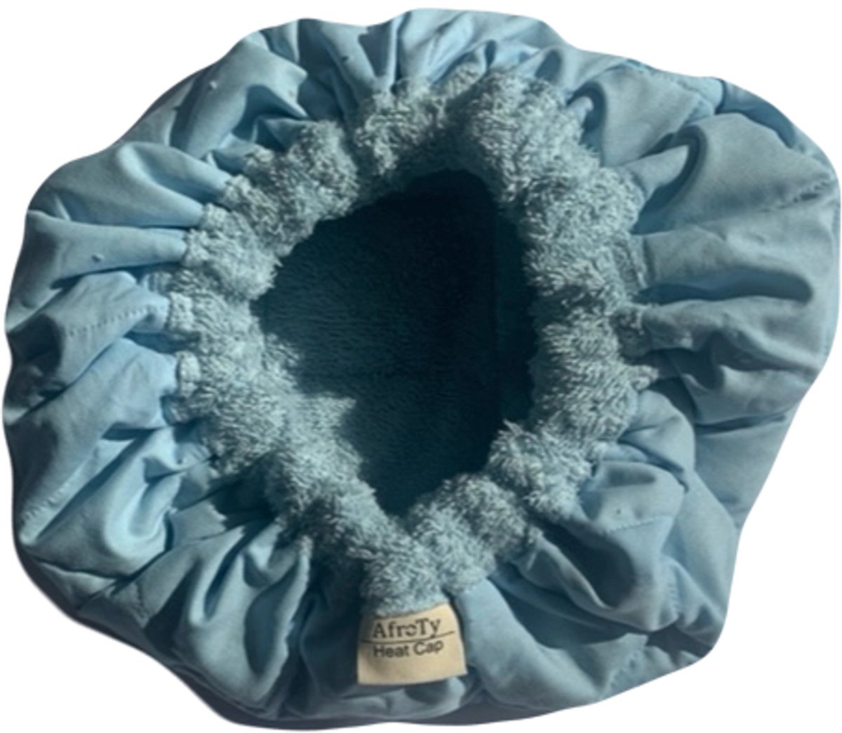 Heat Cap lijnzaad Licht blauw - Licht blauw AfroTy - Heatcap - Conditioning Cap - Warmtekap - Krullend haar - Deep Conditioning - Haar herstellend - head cap winter - Curly Hair - Thermische Haarverzorgingskap - Douchemuts