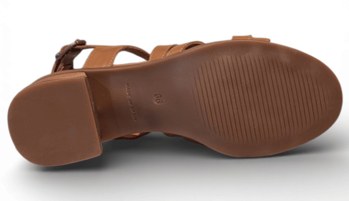 Hee! Dames Sandaal | Cognac | Maat: 37