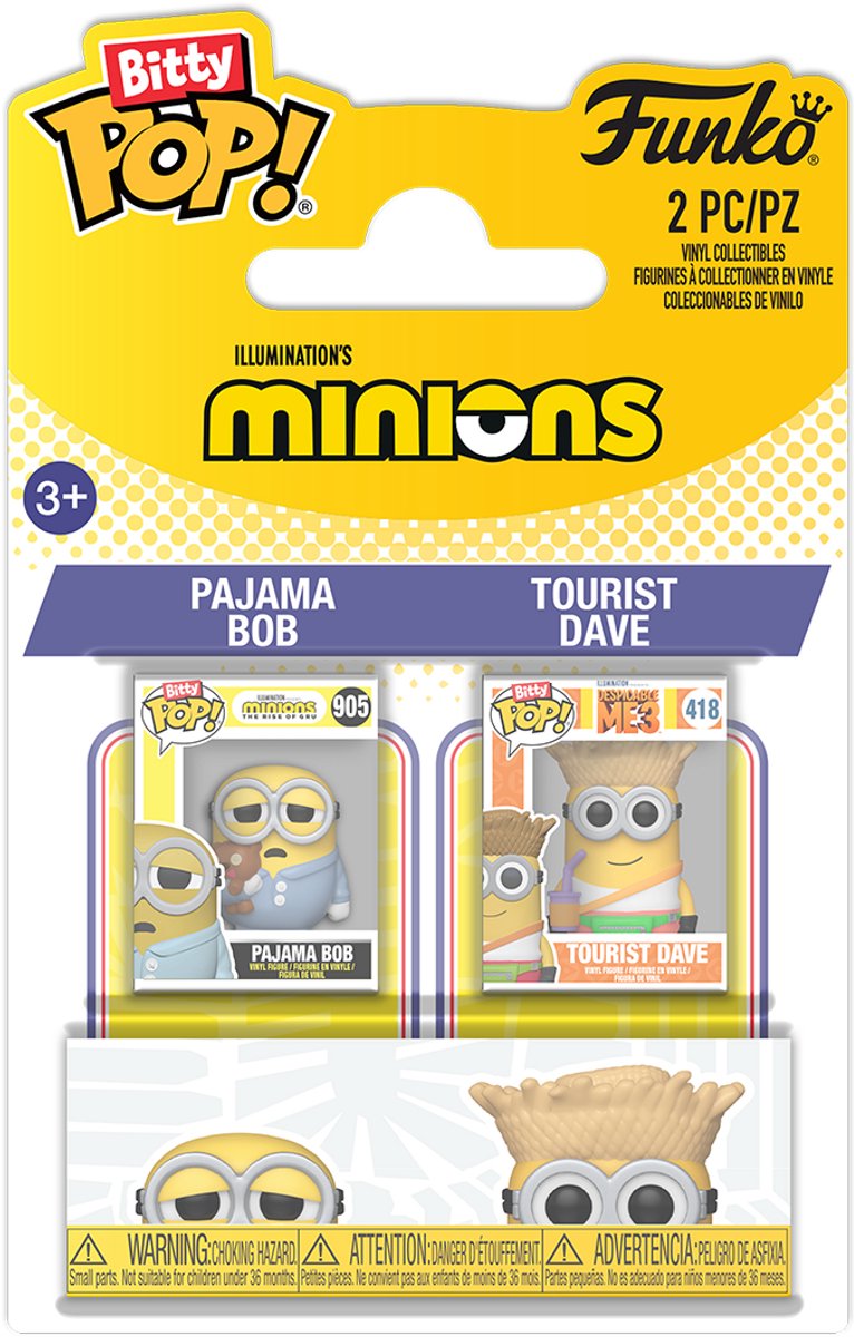 Funko Bitty pop 2 pack: minions- bob & dave