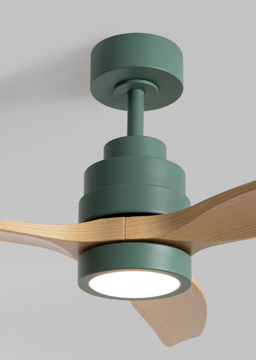 CREATE - Stille plafondventilator van 40 W met technische ABS-bladen, verkrijgbaar in verschillende maten - M - Met licht - Controller voor wandmontage - WIND STYLANCE