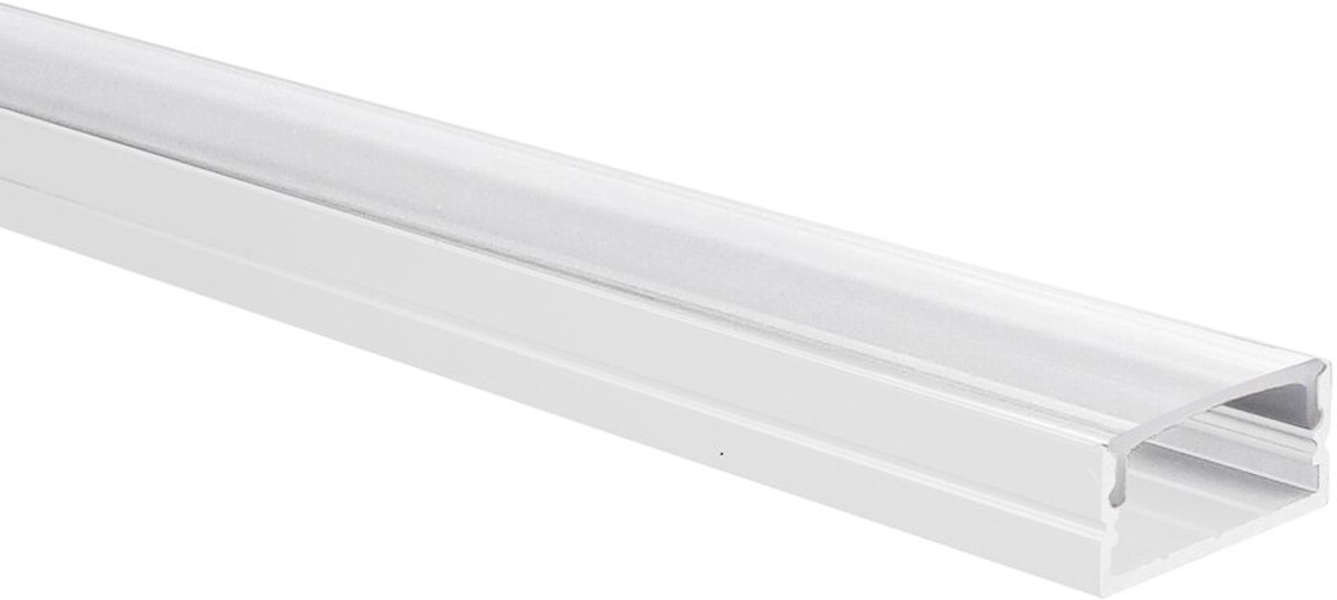 LED strip profiel wit aluminium Senisa 1 meter – 18x8 mm binnenmaat – incl. transparante afdekkap