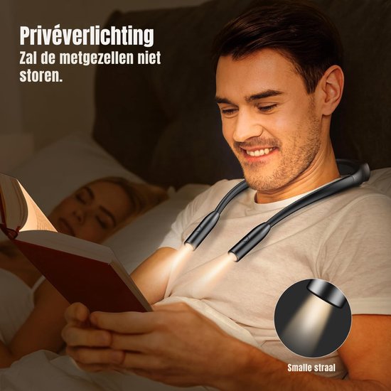 SVN® Neklamp - Leeslamp - Nachtlampje - Lichtgewicht - Zwart -‎15cm x 4cmx 18cm van svn — afbeelding 2