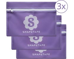 Waszak Set 3 Stuks - 20x30 cm - Shapetape - Waszakjes met Rits - Waszak Lingerie - Waszak BH - Waszak Ondergoed - Laundry Bag - Wasnet - Fijnmazig - Paars - Kleding Bescherming - Fijnmazig - Lila