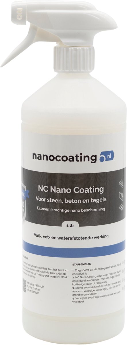 NC Nano Coating voor Steen, Beton & Tegel – Water- & Vuilafstotend – Transparante Bescherming - impregneermiddel - tot 7m2