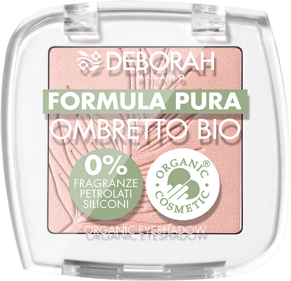 Deborah Milano Formula Pura Eyeshadow Bio – Kleur 03 Light Rose - Natuurlijke Oogschaduw – Zachte, Blendbare Textuur – Zijdezachte, Fluweelachtige Formule – Vegan En 100% Natuurlijke Ingrediënten, Waarvan 21,5% Biologisch