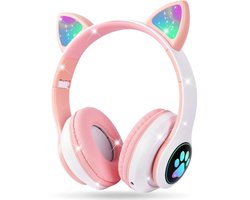 GELLDG Bluetooth-koptelefoon met LED-licht - Draadloze Kinderkoptelefoon - Opvouwbaar Over-Ear Hoofdtelefoon - Geschikt voor Smartphone Tablet PC - Kunststof - 20x17,5x7cm