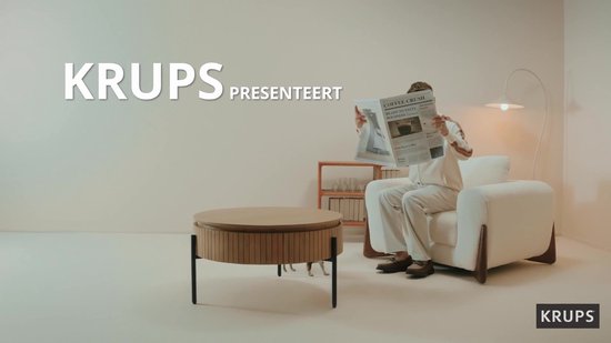 Krups Coffee Crush SA4001 - Automatische koffiemachine - Ivory - Compact 15 cm breed - Geschikt voor bonen en gemalen koffie