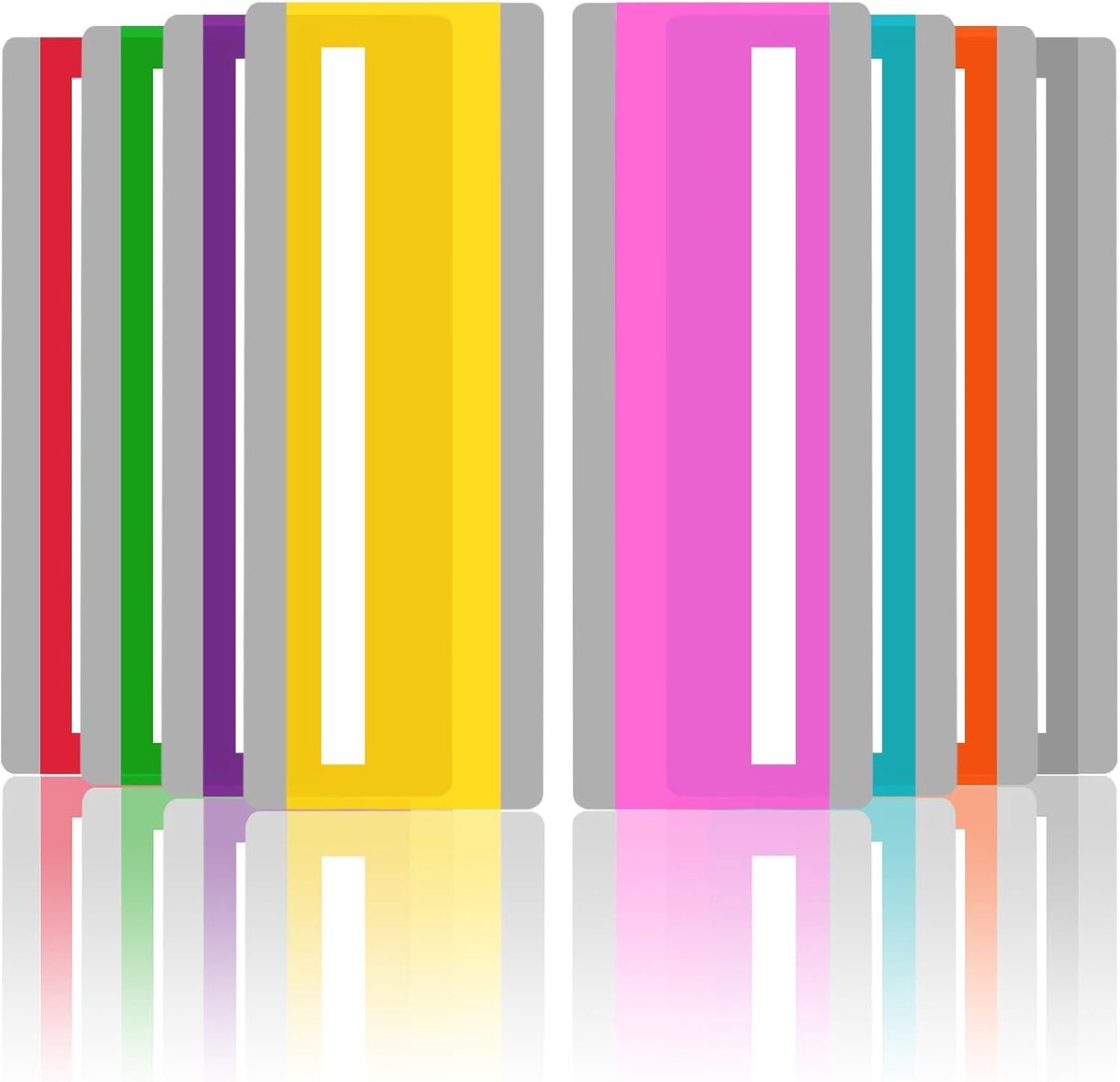 Leesstrips - Gekleurde Bladwijzers - Lezen Vergemakkelijken - Dyslexie Hulpmiddel - 19 x 7 cm - Gemengd
